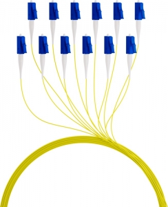 LC/UPC - SM Simplex Pigtail G.657A2 900μm LSZH - 1m (Yellow Pigtails Set 12pcs) ― Beloteks Latvia SIA
