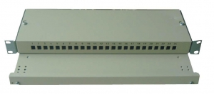 24-port SC Simplex Patch panel с полкой (Серая) ― Beloteks Latvia SIA
