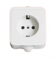 1-местная розетка с заземлением (Белая)